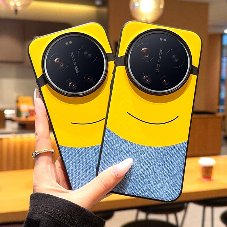เคสการ์ตูนสําหรับ Xiaomi 17 Ultra 15 14 13 Ultra Case Simple และมีสไตล์ Minions รูปแบบผ้าและ Drop-pr