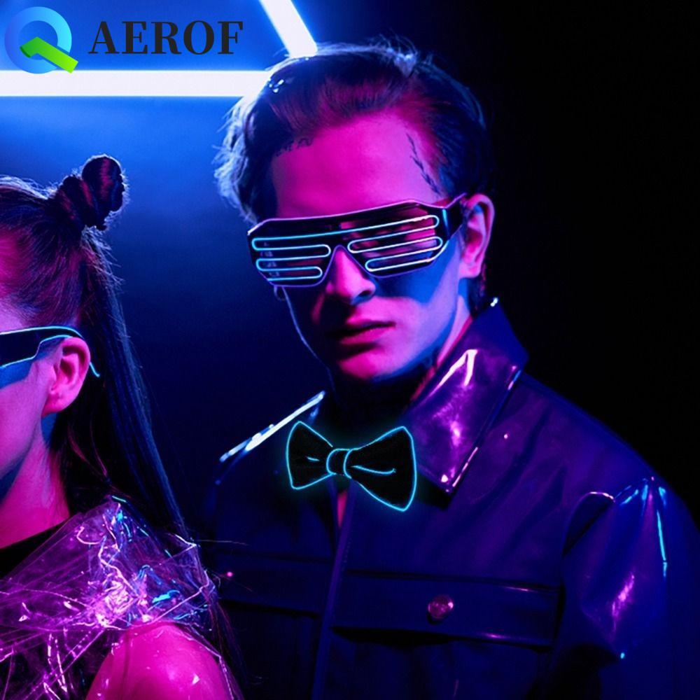 AEROF LED Suspenders คลิปลight up สำหรับคอสเพลย์และเครื่องประดับงานปาร์ตี้ Tie Suspenders