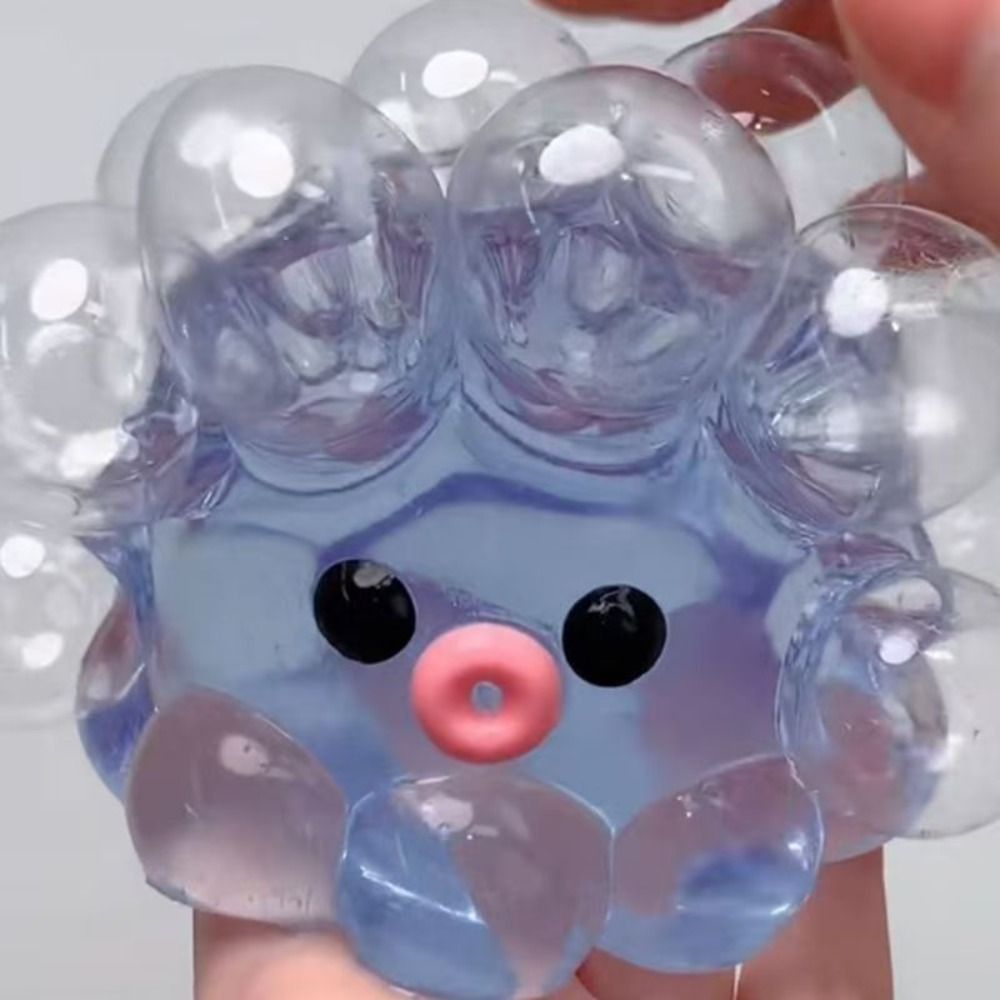 บีบ TPR คริสตัลบอลบรรเทาความเครียดโปร่งใสจําลองน้ํา Ball Pinching ของเล่น Solid Creative Bubble Octopus Pinching ของเล่น