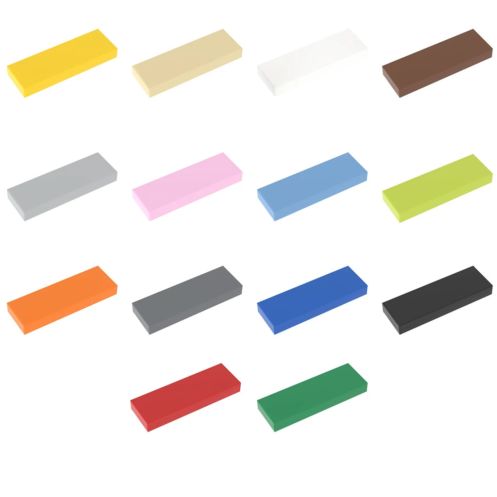 50 & 100 & 200PCS กระเบื้อง 63864 DIY 1x3 Building Blocks อิฐ Smooth การศึกษา Creative ของเล่นเด็กขน