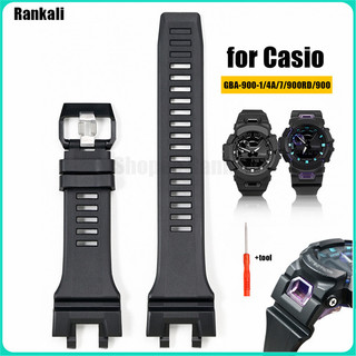 สายนาฬิกายางสําหรับ Casio GBA-900-1/4A/7A/900RD/900 เปลี่ยนสายเรซินนุ่มกันน้ํากีฬาสร้อยข้อมือผู้หญิงผู้ชายสายรัดข้อมือ
