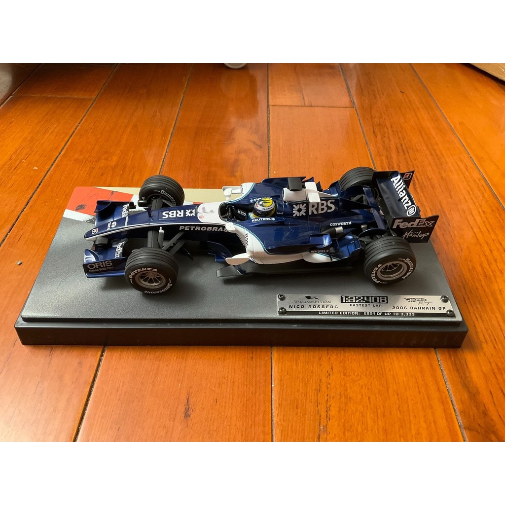 Hot Wheels 1: 18 Williams Fleet 2006 Rosborg FW28 Bahrain Station Limited Edition, Rosborg ran ความเ