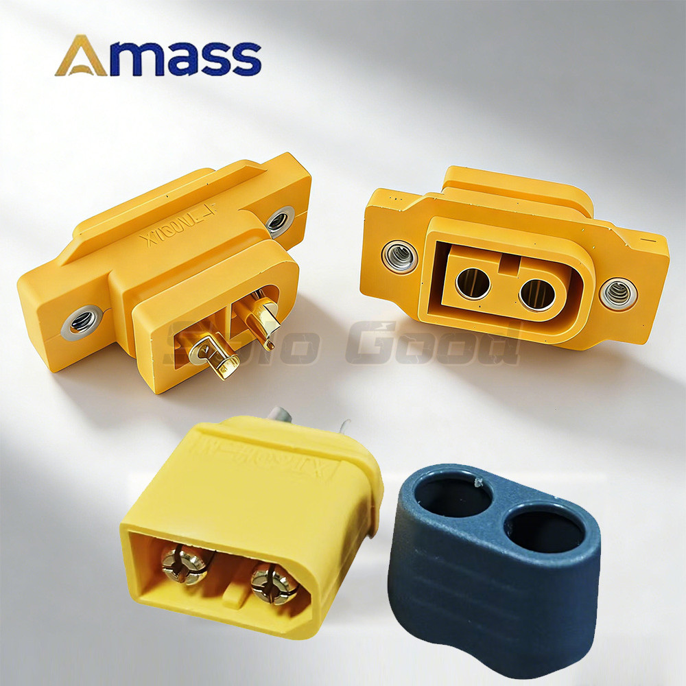 Amass XT60 XT60NE-F XT60NE XT60H DC500V 20A ปลั๊กชุบทองแบตเตอรี่สําหรับ RC FPV Drone เครื่องบินรถเรื