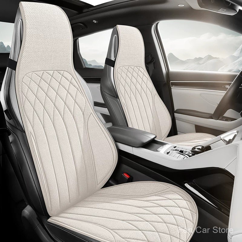 ผ้าคลุมเบาะรถยนต์แฟลกซ์ Fro Chery Tiggo 7 Pro Plus cross Omoda 5 เบาะระบายอากาศสากล Four Seasons Breathable Seat Covers Full Car Seat Cover AutoAccessories
