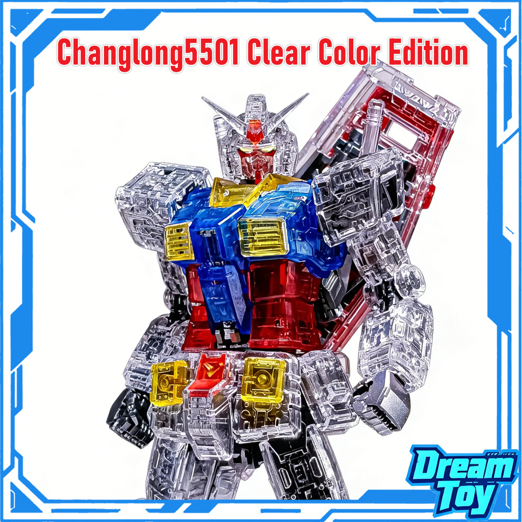 Changlong 5501 Clear Color Edition RX-78-2 Ver.2.0 1/144 Model Kit RG5501 changlong5501 ชุดโมเดลพลาส