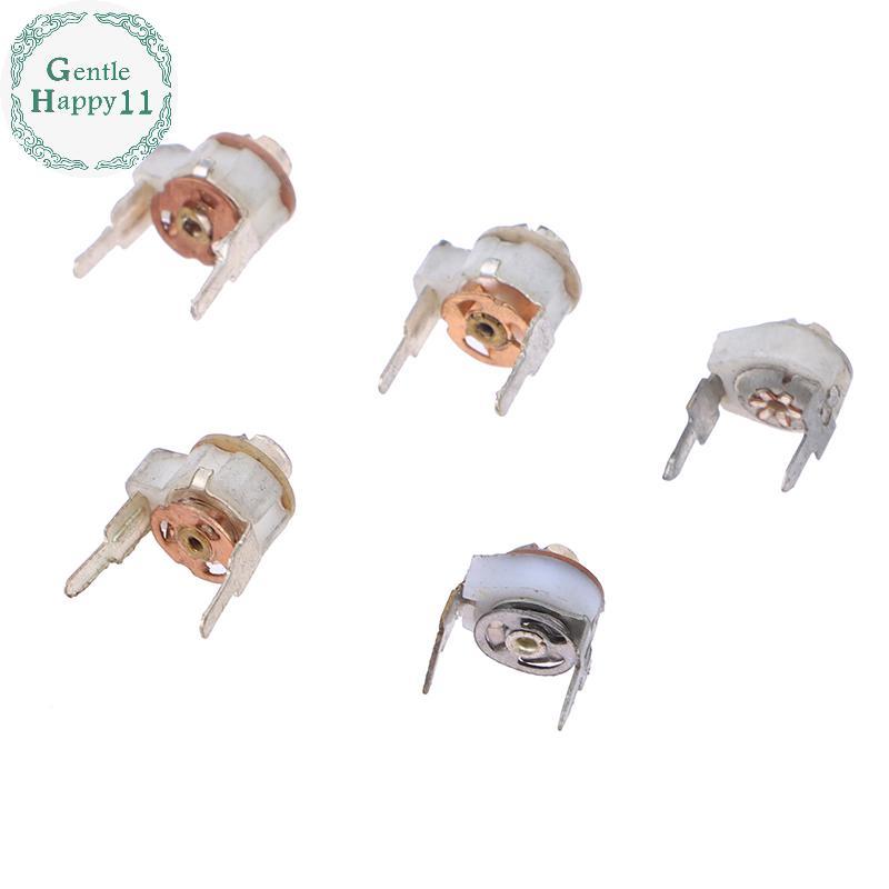 GentleHappy 5PCS 5 มม.เซรามิคTrimmer CapacitปรับCapacitor TrimmerตัวแปรเซรามิคCapacitor 3PF 5PF 10PF