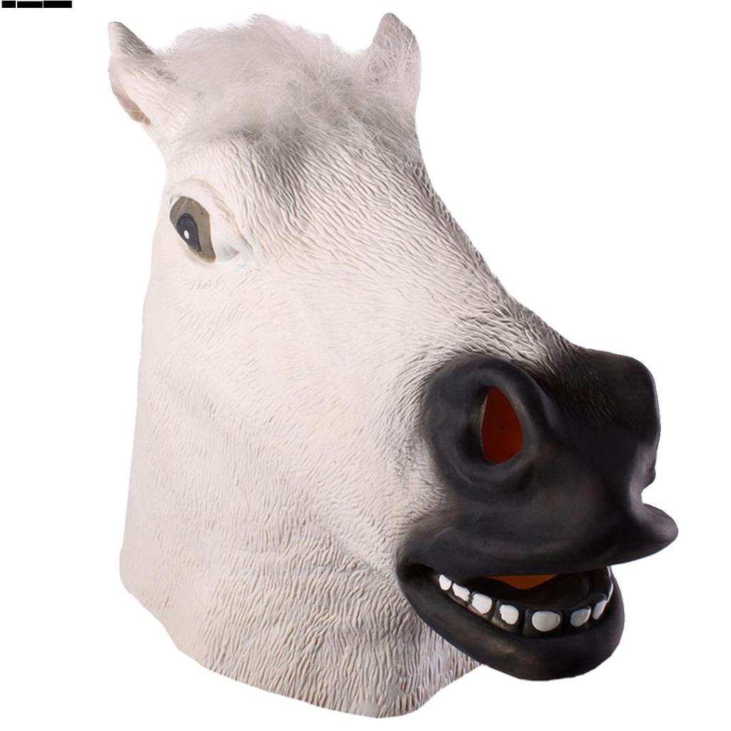 หน้ากากฮาโลวีน หน้ากากแฟนซี หมวกตลก Horse Face Horse Mask cos ตลก Horse Headgear Props ฮาโลวีน Horse