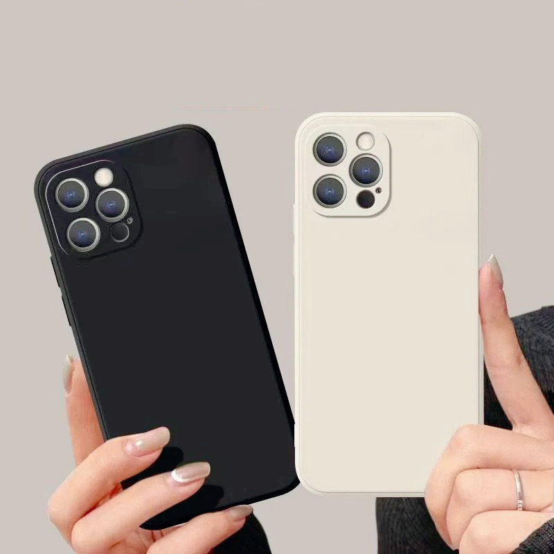 เคสโทรศัพท์สําหรับiPhone 12 Mini Pro Maxซิลิโคนโทรศัพท์ฝาหลังสําหรับiPhone 12Mini 12ProMax 12Pro 12PM Ultra Slim Liquid TPUป้องกันเชลล์
