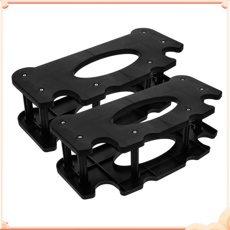 2 ชิ้นดัมเบล Rack สําหรับอุปกรณ์ยิมหน้าแรกพลาสติก Dumbbell Saddle Rack น้ําหนักเหมาะสําหรับการฝึกควา