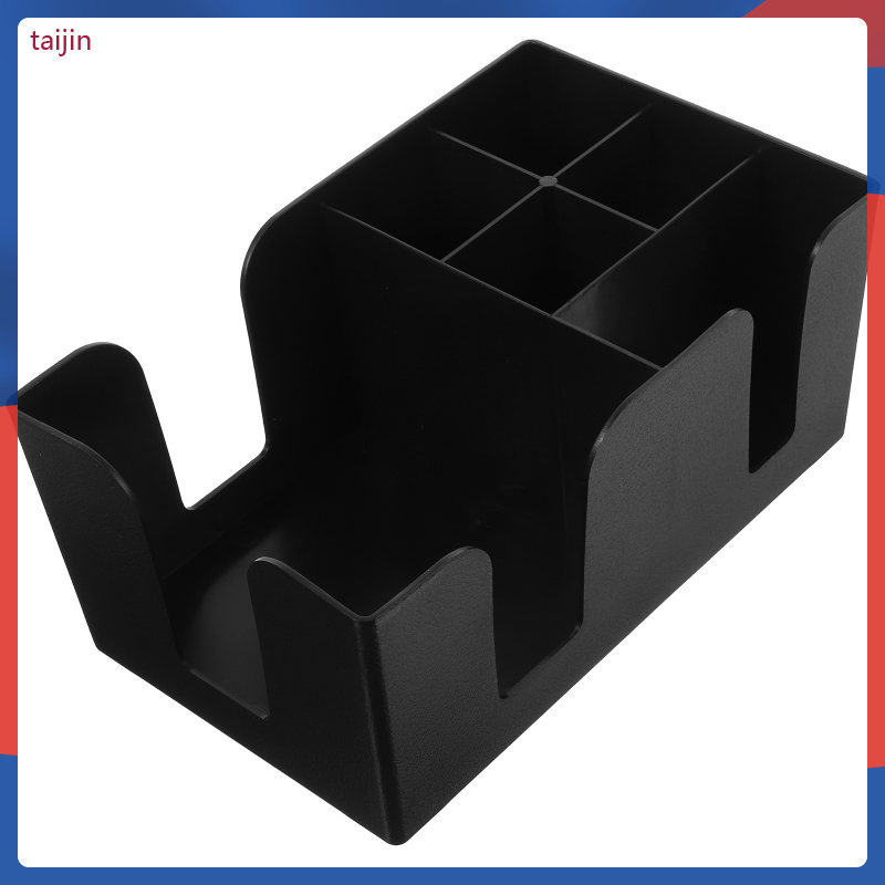 Black Coffee Bar Organizer Box วัสดุ PP สําหรับซองน้ําตาลและที่วางแก้ว taijin
