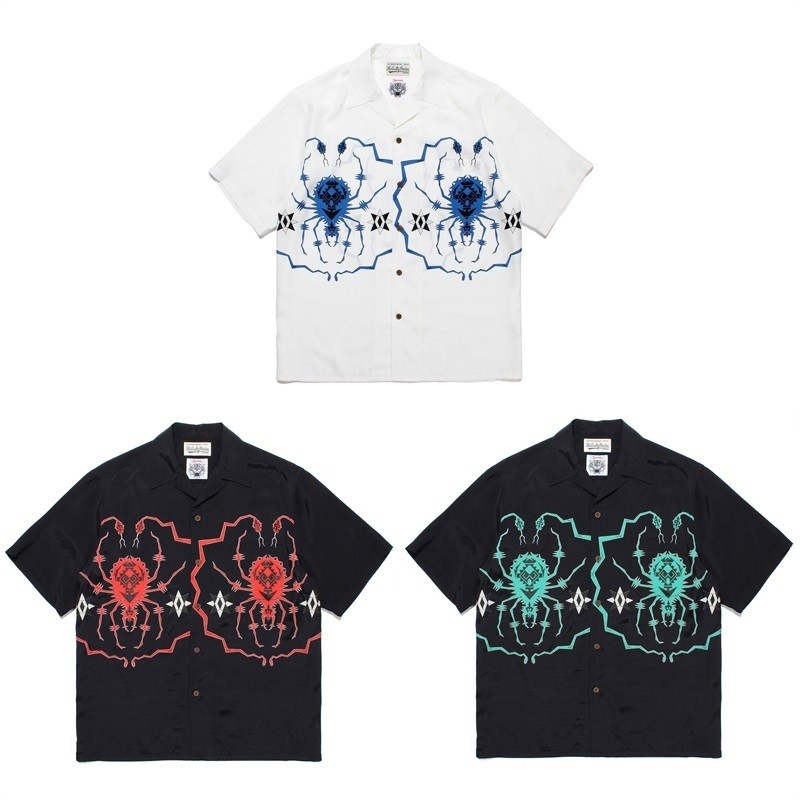 Dark สไตล์เรขาคณิต spider เสื้อเชิ้ตแขนสั้นพิมพ์ลายเต็มรูปแบบสําหรับผู้ชายและผู้หญิงเสื้อสเวตเตอร์ถักหลวมเสื้อฮาวายวันหยุด