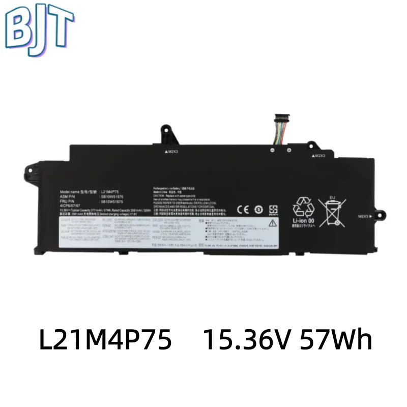 15.36V 57Wh L21B4P71 L21L4P73 L21D4P74 L21M4P75 Laptop Battery for Lenovo ThinkPad T14s Gen 3 Gen 4 