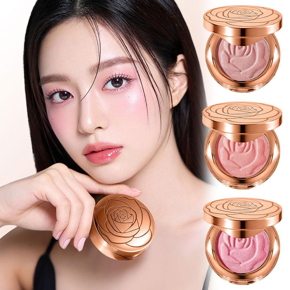 นูน Rose Blush Natural Brightening Nude แต่งหน้า Palette Matte Blush K0q9