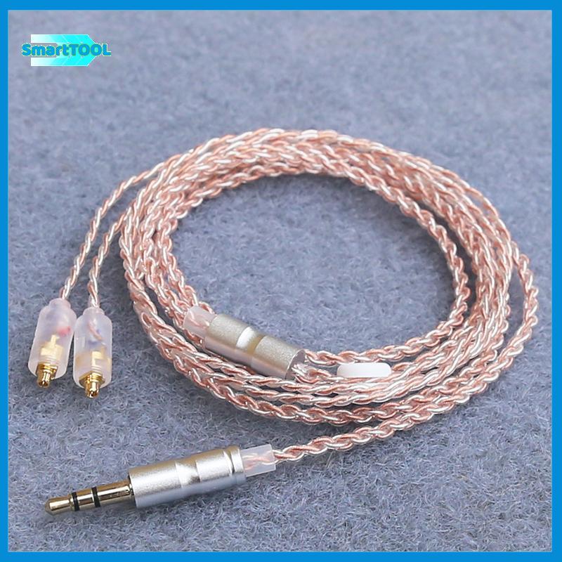 UTZN> HiFi หูฟังอัพเกรดสาย MMCX 3.5 มม.1.2 M Silver Plated Core สําหรับ Sennheiser IE200/IE300/IE600/IE900/AKG N5005/N30 ใหม่