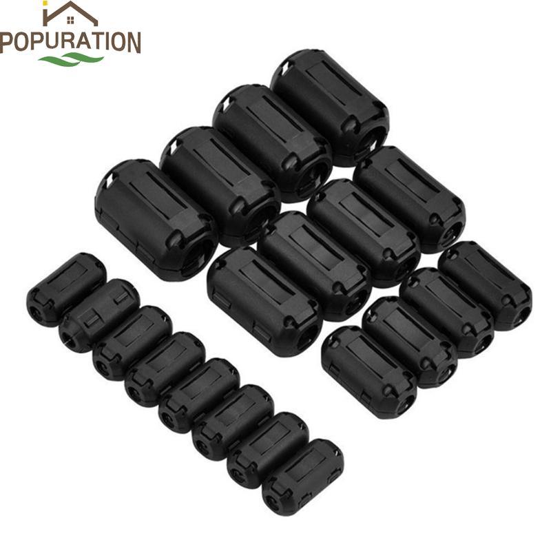 POP 35 ชิ้น Universal คลิปแหวน Ferrite แกน Toroidal Ferrite คลิปลูกปัดสําหรับหลายสายเส้นผ่านศูนย์กลา