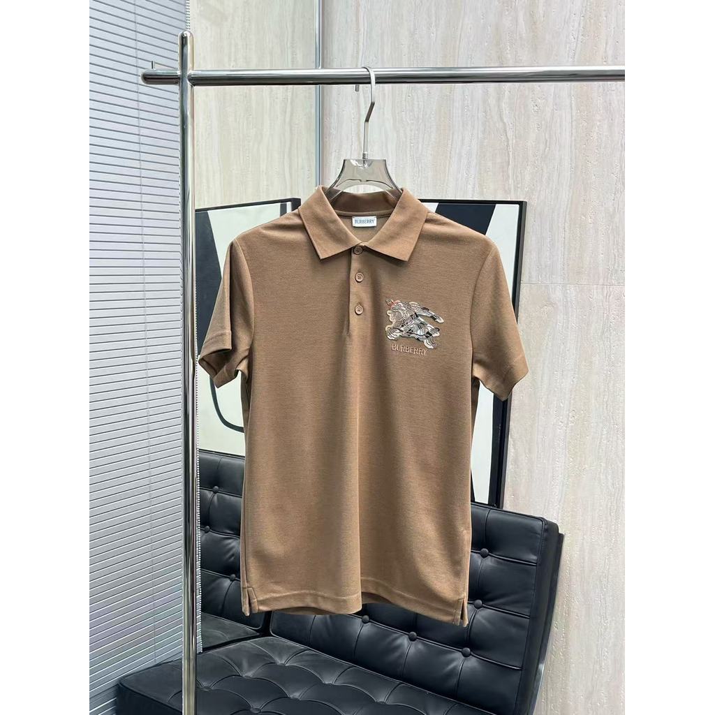 8KHP Bur#* New casual short-sleeve shirt T Shirt Collar Polo Men's Fashionable Short Sleeve Shirt t
