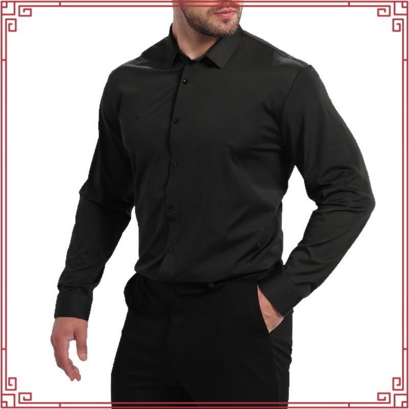 DAPPER เสื้อเชิ้ตแขนยาว Tencel Blend Shirt สีดำ (BCL/BK/507TS)