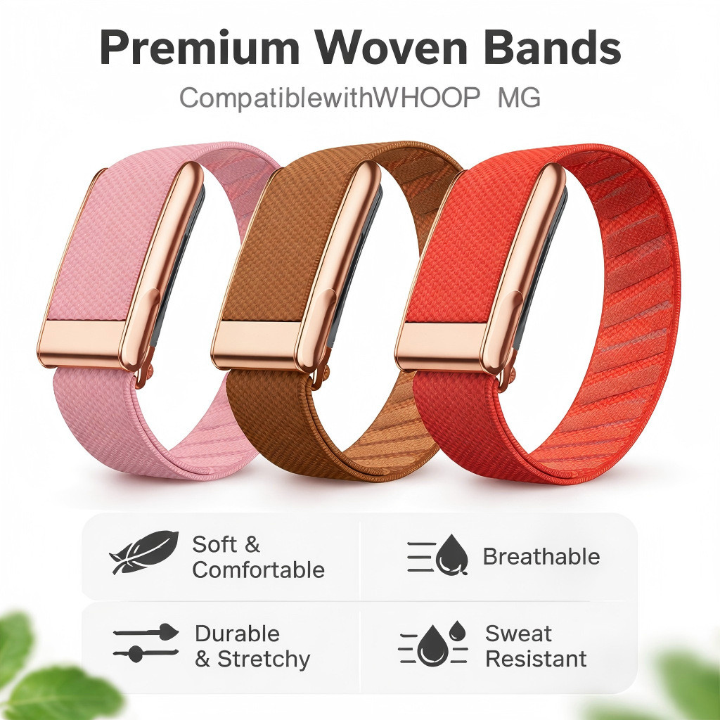 ใหม่สีไนลอนถักสายคล้องคอสําหรับ Whoop 5.0 One Peak กีฬากลางแจ้งสมาร์ทนาฬิกาอุปกรณ์เสริม Whoop MG LIFE