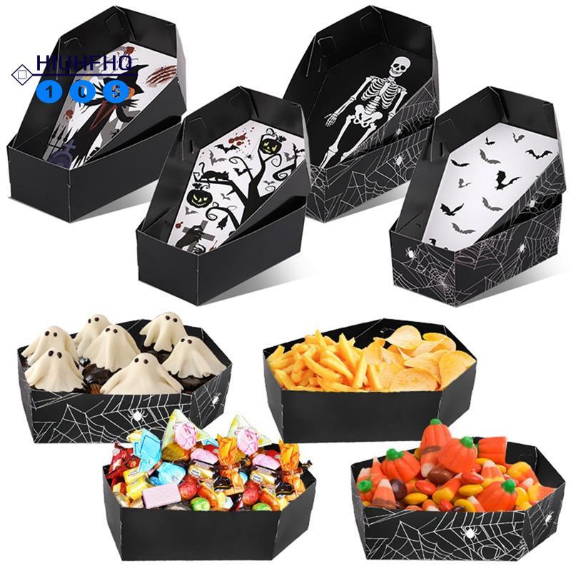 Hiuhfhq106Party Candy Gift Box Horror Coffin Snack Cookie Gift Boxes Halloween Party Decor Supplies