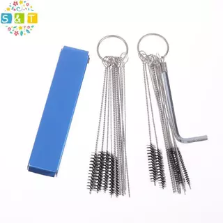 [S&T] 1 ชุดเครื่องมือทําความสะอาดคาร์บูเรเตอร์คาร์บอน Dirt Jet ลบทําความสะอาดเข็มแปรงสําหรับรถยนต์รถจักรยานยนต์ ATV เครื่องเชื่อม Carb Chainsaw {th}