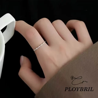 PLOYBRIL แหวนเงินแท้ Sparkling Ring สไตล์ใหม่ ขายดีเพชรอัญมณีมงคล แหวนเพชร แหวนปรับขนาดได้ วาเลนไทน์ J036