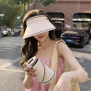หมวกกันแดด หมวกไปทะเลแบบครึ่งใบ ม้วนเก็บได้ ป้องกันรังสีอัลตราไวโอเลต กันแดด ระบายอากาศ แฟชั่นฤดูร้อน สําหรับผู้หญิง