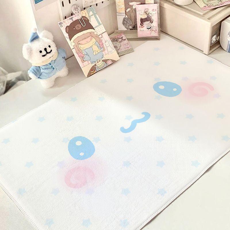 Kawaii Miffy Rilakkuma ตารางผ้า Polka Dot น่ารัก Expression Girly Journal เสื่อโต๊ะหอพักตกแต่ง