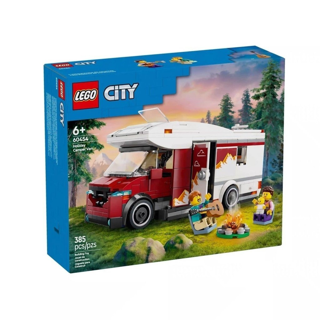 LEGO LEGO City 60452 รถบรรทุกอาหารหวาน 60454 Holiday Camper Building Block ของเล่นของขวัญ 010001