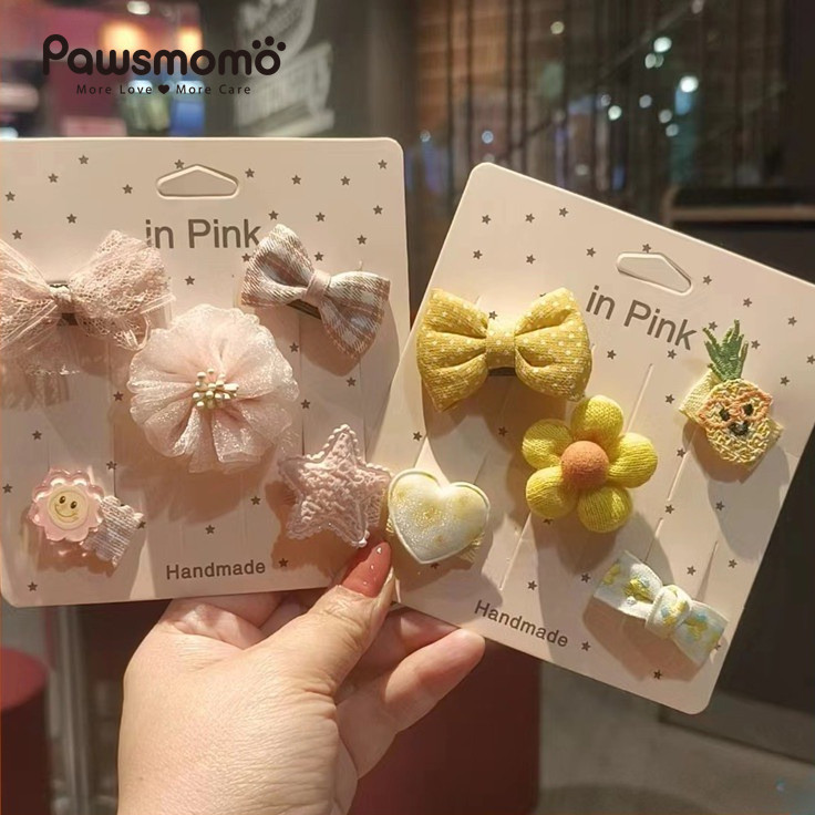 5ชิ้น/แพ็คสัตว์เลี้ยงโบว์กิ๊บชุดหัวสุนัขเครื่องประดับสัตว์เลี้ยงตกแต่งความงาม มัลมัส ยอร์คเชียร์แมวเจ้าหญิงลูกสุนัขคลิป