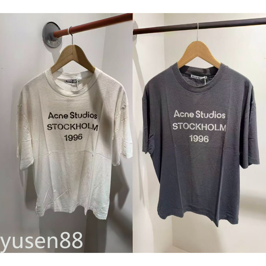 ขายร้อนพร้อมสต็อก XS-XL A 1996 Series หลวม Retro สเปรย์ Distressed รอบคอแขนสั้นเสื้อยืดผู้ชายผู้หญิงสไตล์เดียวกัน