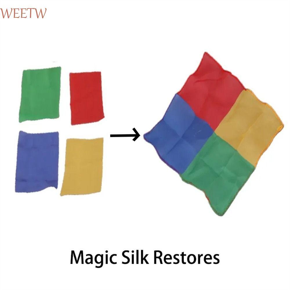WEEKW ผ้าพันคอผ้าไหม Restoring, อุปกรณ์เสริมมายากล Magician, เกมผ้าพันคอ, Gimmick Props Mentalism, Tricks Close Up