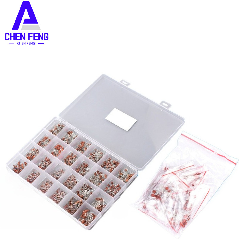 Ceramic Capacitor Assortment Kit 2pF-0.1μF Range สําหรับ Electronic DIY & Repair