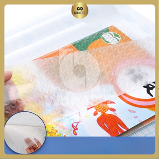 RINEFE (CPP) SAMPUL BUKU STIKER PVC FILM PELINDUNG BUKU TEKSTIL 10 LEMBAR BURAM TAHAN AIR DENGAN PEREKAT UNTUK ALAT TULIS SEKOLAH DASAR SD AWET