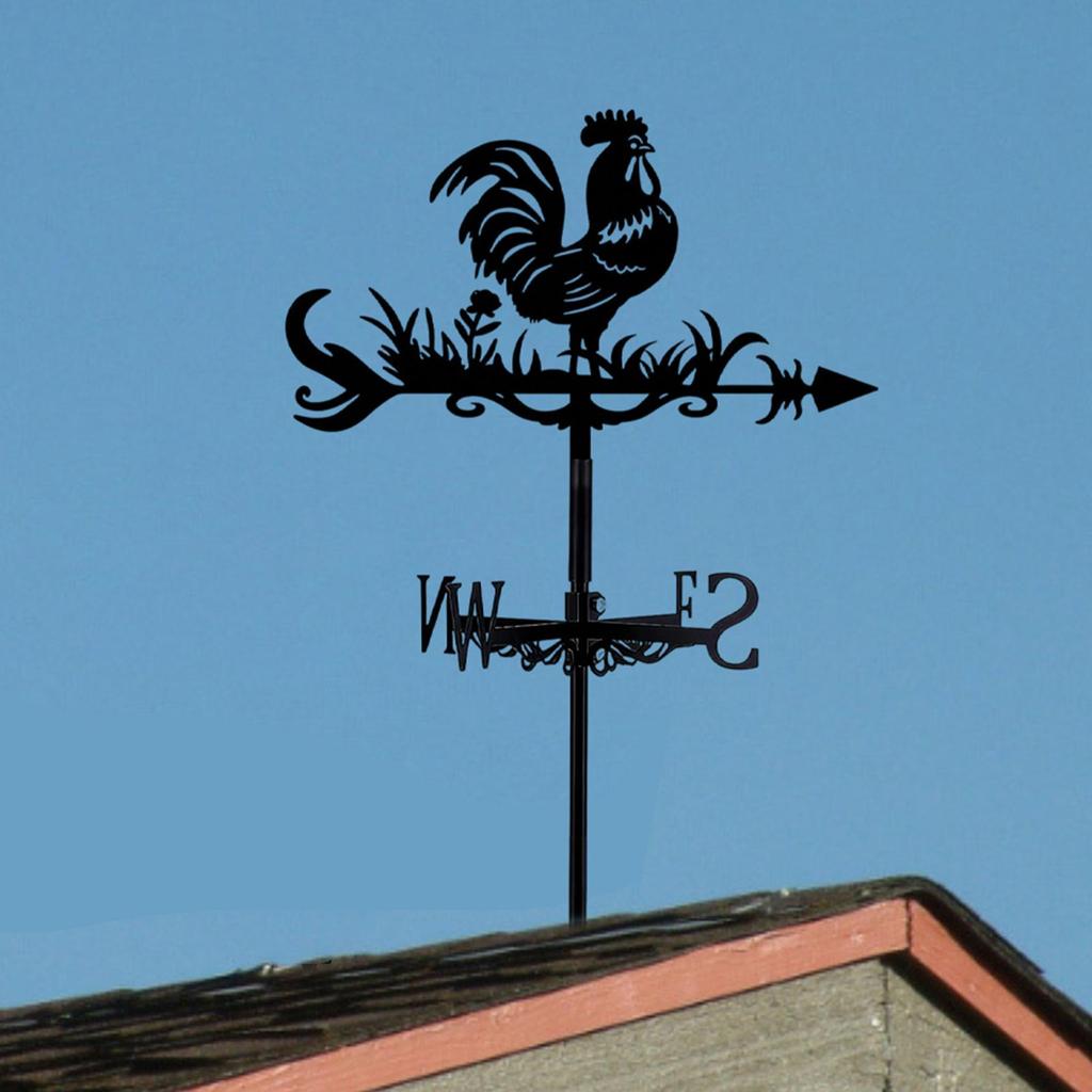 [Lszcx6l] Rooster Metal Weathervane Wind Vane Weathercock Weather Vane สําหรับลานฟาร์มสนามหญ้า