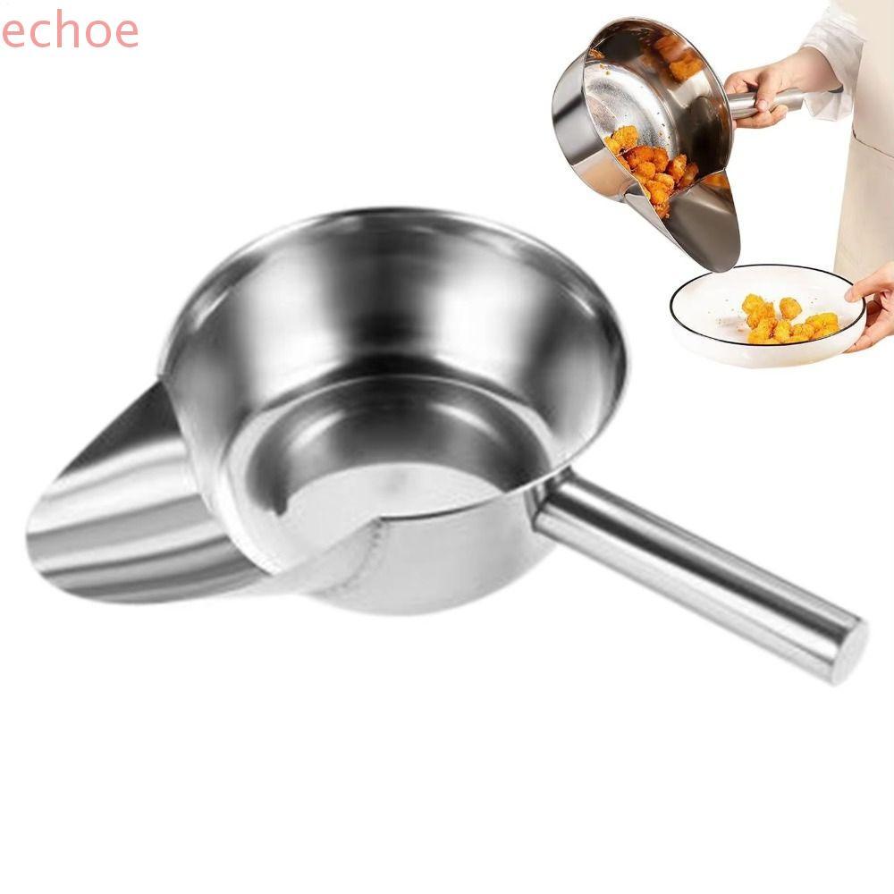 ECHOEDGE Popcorn Scoop, สแตนเลสพร้อมที่จับ French Fry Scoop, พลั่วอาหาร Multifunctional Ergonomic Duckbill Design Ice Scoop Candy ให้บริการ