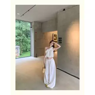 【B/S】กางเกงขายาวทรงหลวมสไตล์โคมไฟสไตล์ฝรั่งเศส