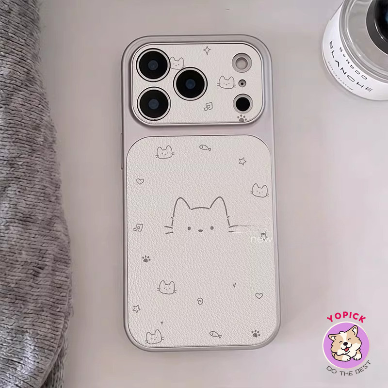 Simple Cat Headเคสโทรศัพท์Iphone 17 Pro Max iPhone 16 Pro 16 Plusผิว 15 Pro Maxซิลิโคน 14 Pro anti-drop 13 รุ่นหญิงFull-coverageหน้าต่างขนาดใหญ่KNTP ราคา ถูกที่สุด ดีลบีเคเค แกลเลอรีภาพที่ 3