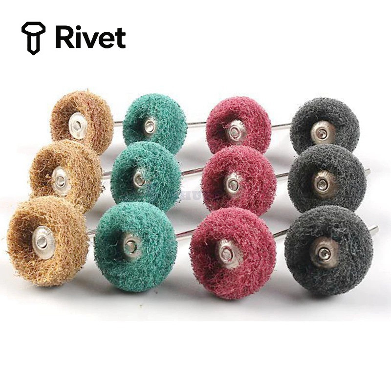 ลูกสก๊อตไบร์ท ลบรอยลึก แกนดอก ลูกผ้าขัดมีแกน ล้อผ้าขัด (3X25）40～400 Grit