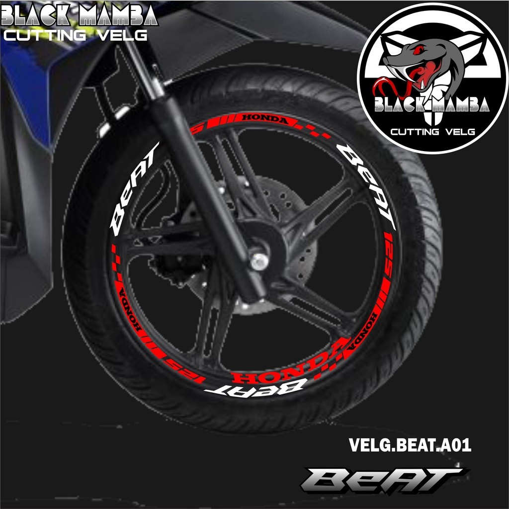 BEAT RIM CUTTING STICKER - HONDA BEAT A01 TIRE/RIM VARIATION LIST STICKER