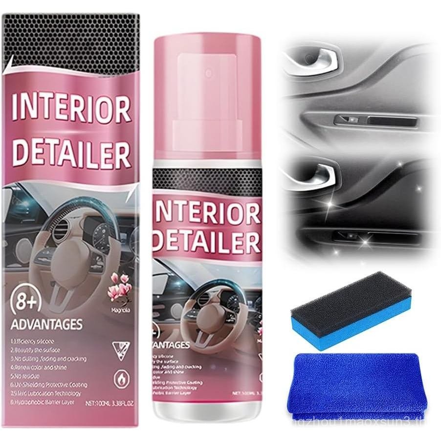 Car Interior Cleaner Spray, Multi-Surface Interior Detailer Spray for Dashboard, Seats, Leather, Pla