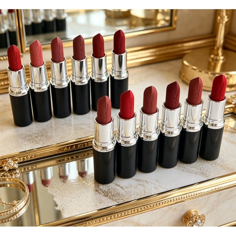 Classic Bullet ลิปสติก Velvet Matte Texture สี Reendering Rich Yellow Leather Whitening No Pick Leat