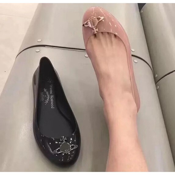 2026 สไตล์ใหม่ 2026 Melissa Melissa Melissa Melissa Little Saturn รองเท้าแบน Melissa Jelly รองเท้ารอ