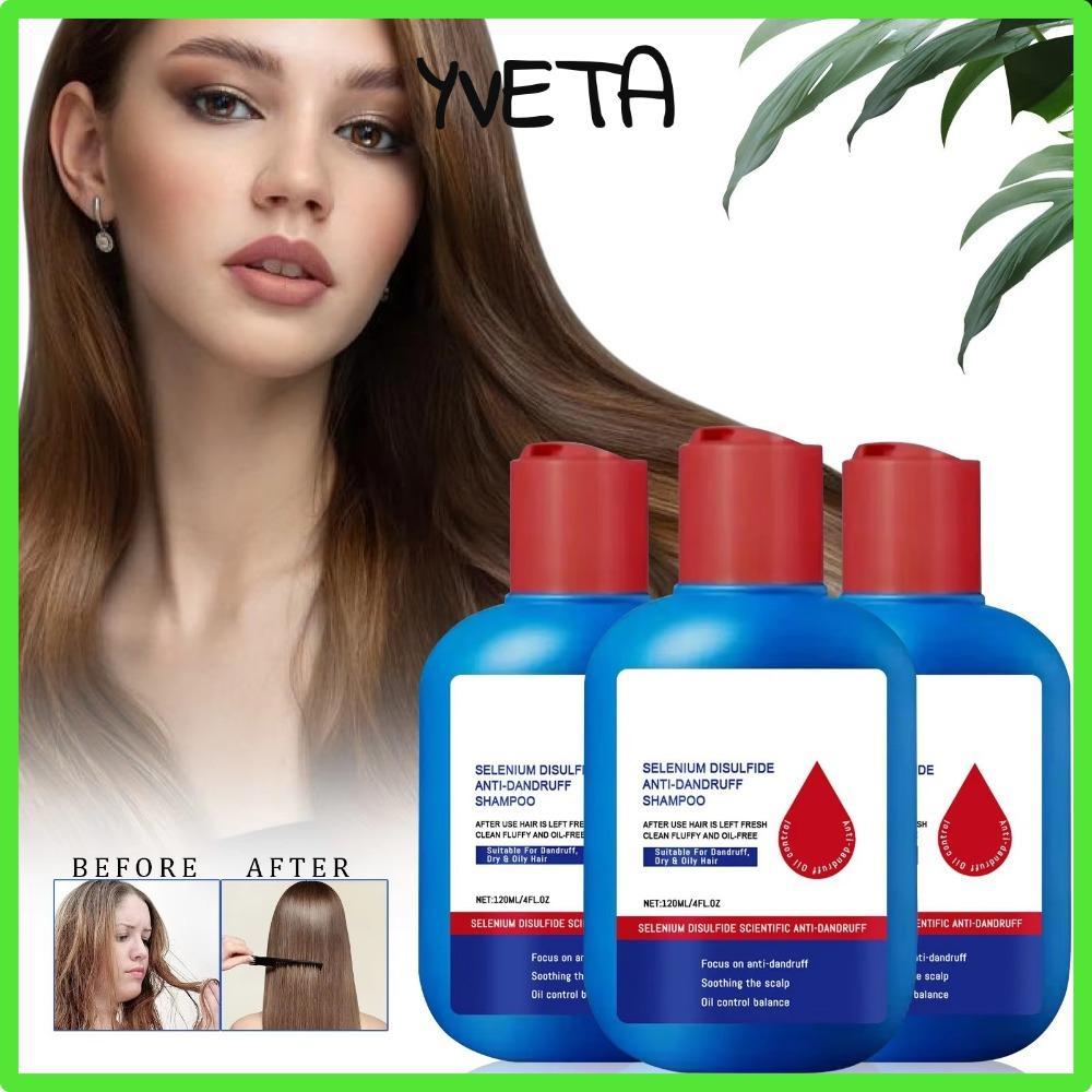 YVETA Nipori Shampoo, Anti-Dandruff 120ml Selenium Sulfide Shampoo, Oil Control Refreshing Cleansing