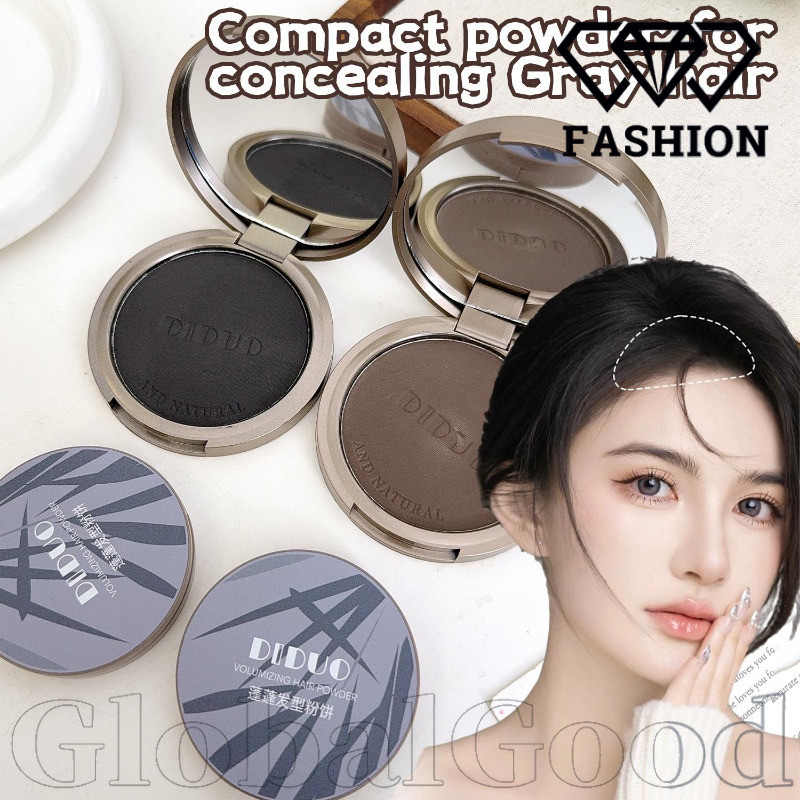 [เรือ 24 ชม. ออก] ผงผมเพิ่มวอลลุ่ม | Grey Coverage & Hairline Enhancer | สัมผัสทันทีสําหรับวันที่/ธุรกิจ | คอมแพ็คพกพาพร้อมกระจก