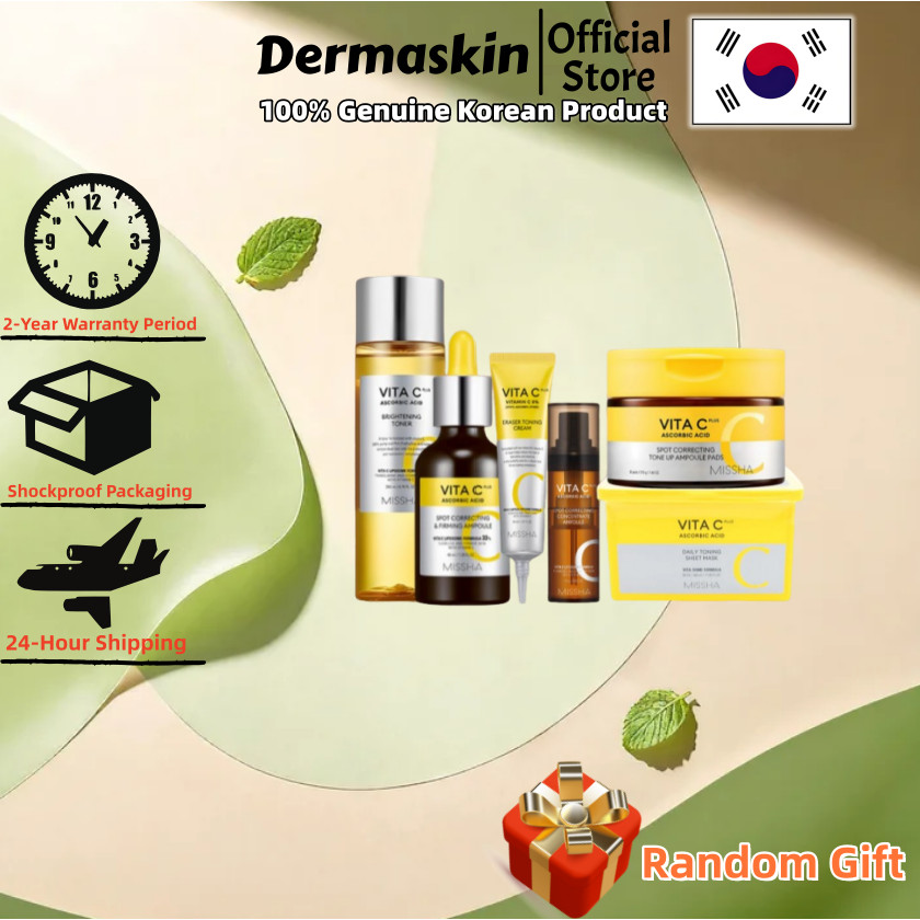 [MISSHA] Vita C Strong Ampouling 15g/Vita C Toner 200ml/Tone Up Ampoule Pads 80 Pads/Vita C Cream 30