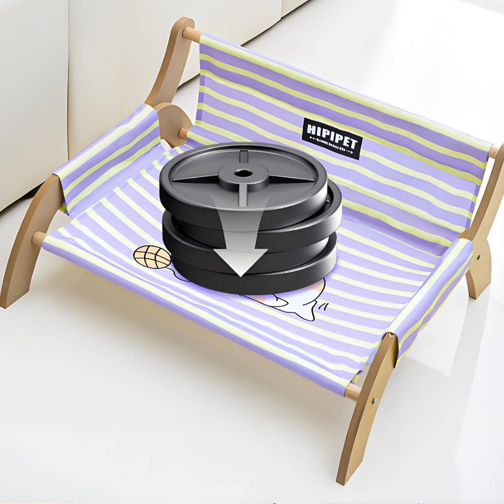 Cooling Elevated Pet Bed Moisture-Proof Wooden Frame Pet Cot สําหรับแมว