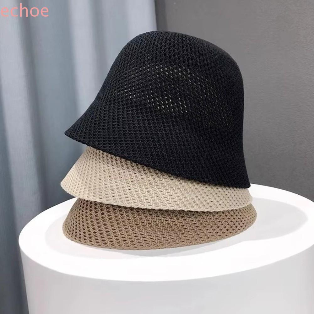 ECHOEDGE หมวกบังแดดสีทึบ กว้าง brim hollow, พลาสติกโปร่ง airflow เหมาะสำหรับการเดินทางและเล่นชายหาด
