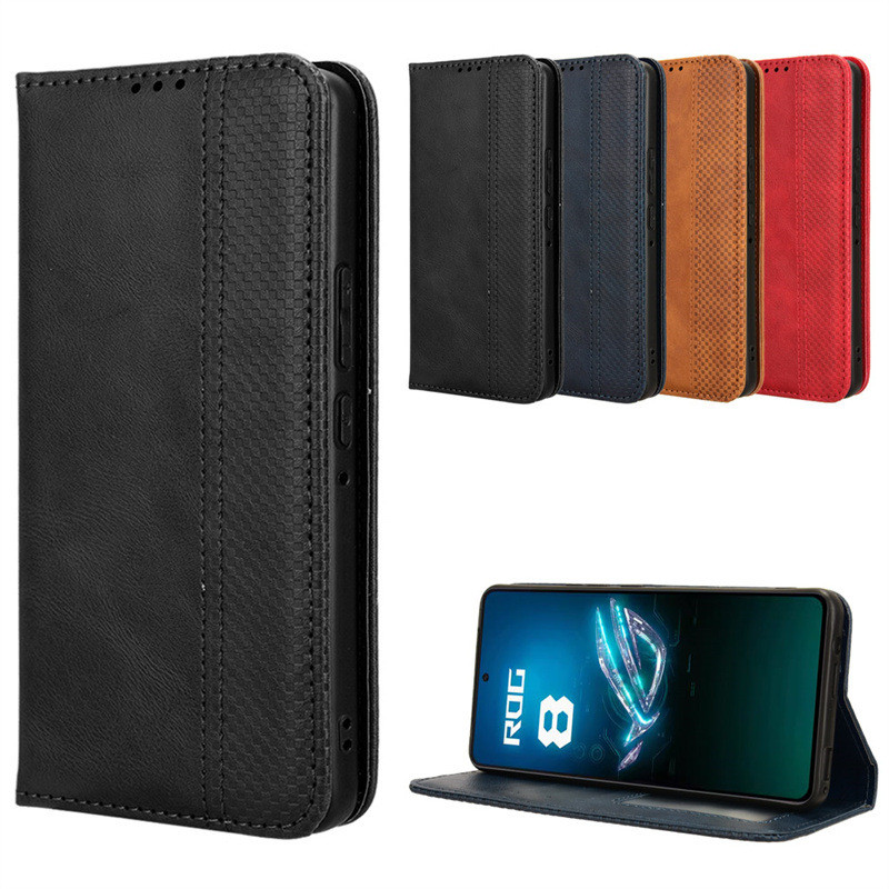 เหมาะสําหรับ ASUS ASUS ROG Phone 8 Phone Case Card Magnetic Flip Rog8 Pro Phone Leather Case