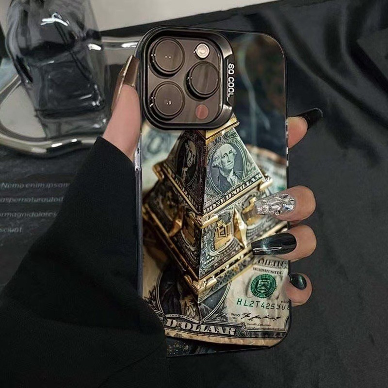 Dollar Pyramid เหมาะสําหรับเคสโทรศัพท์ Apple 15Promax iPhone16Pro14Pro17 ใหม่