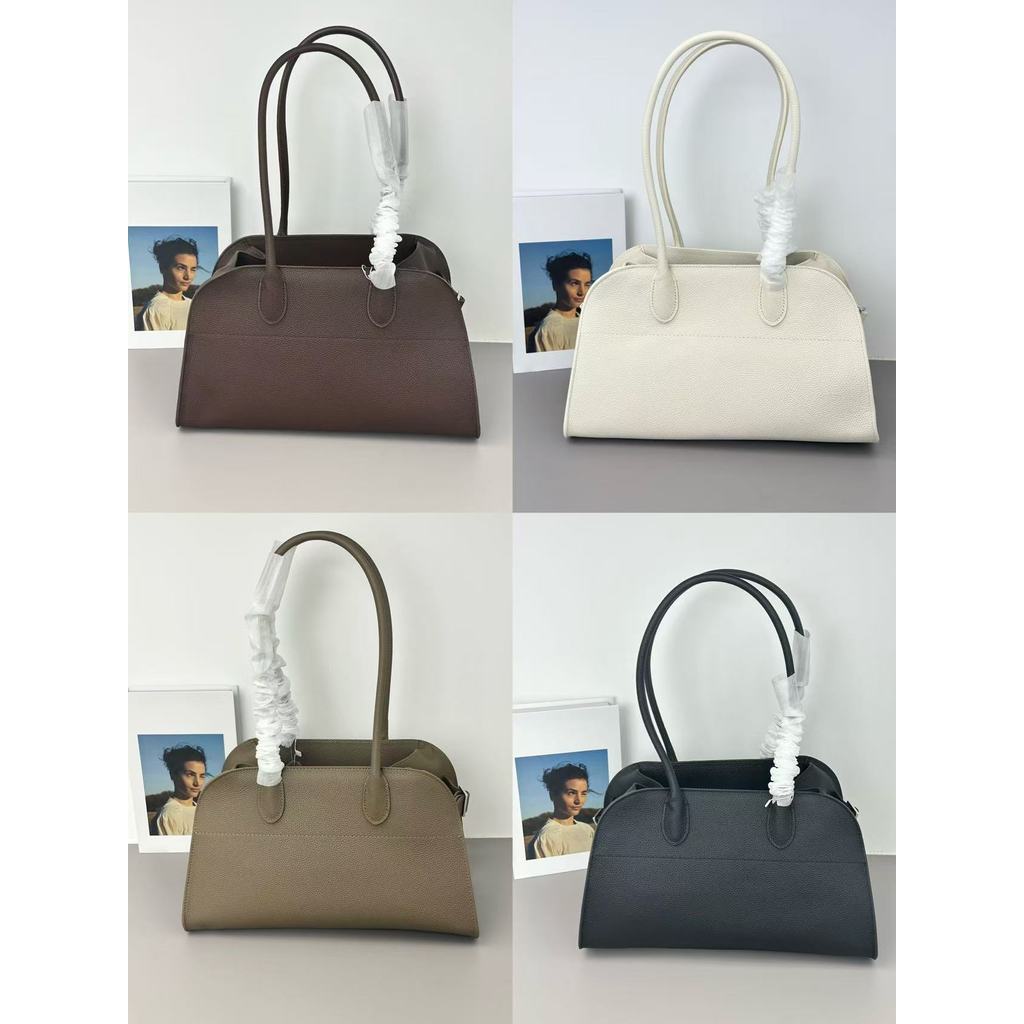 4 สีกระเป๋าถือหนังแท้ผู้หญิงกระเป๋าสะพายความจุขนาดใหญ่ Tote Bag The R * w First Layer Cowhide Commuter Bag